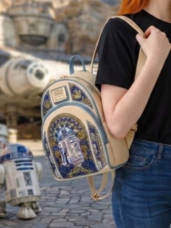 Hand-Embellished R2-D2 Loungefly Mini Backpack | One-of-a-Kind Crystal Bag